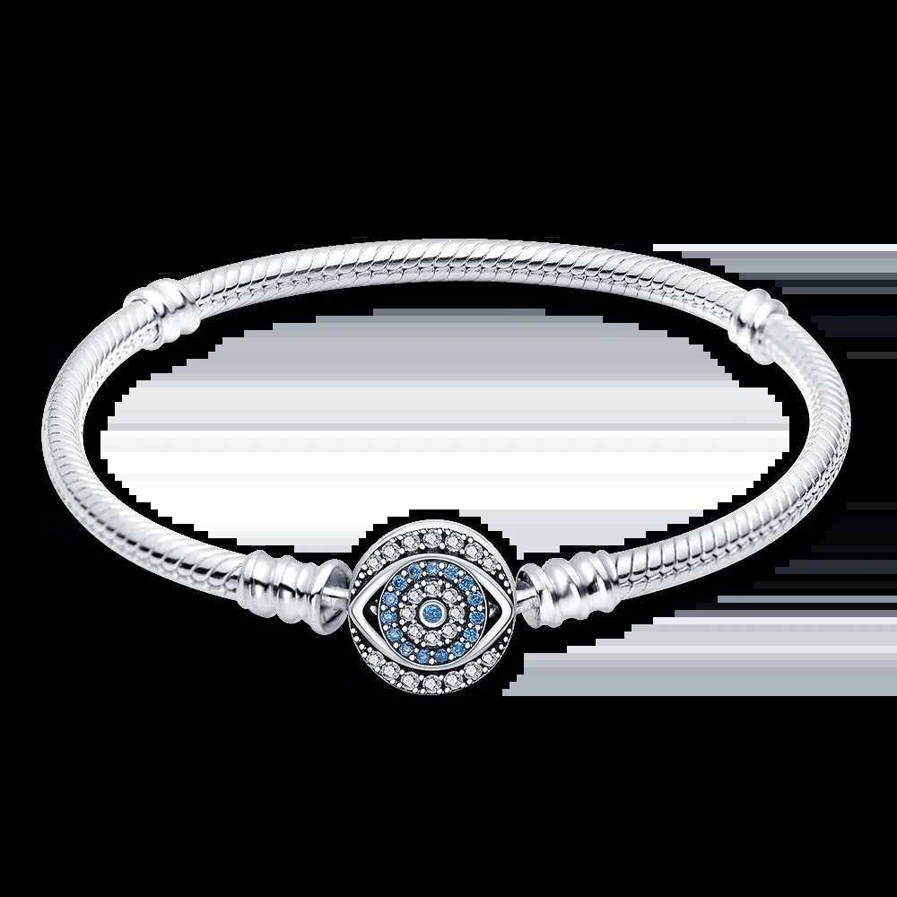 21CM Bigger Bracelet 100% 925 Sterling Silver Original Snake Chain Love Heart Evils Eyes Zircon with Fine Jewelry For Charm W250526