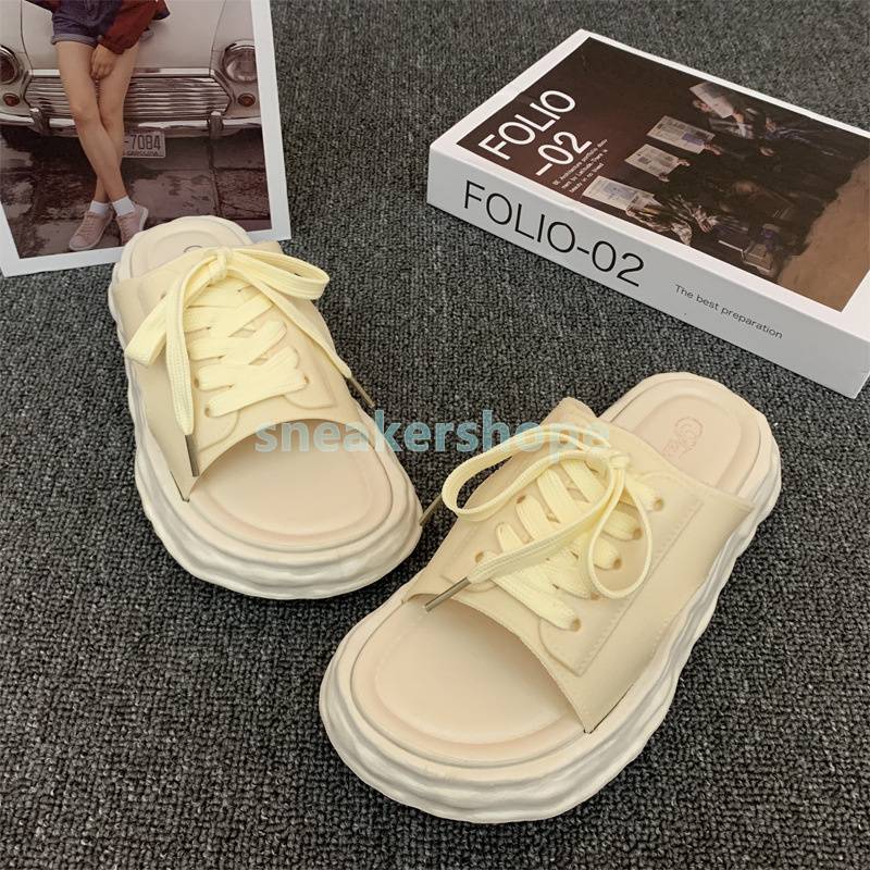 designer platform sandals womens slides flat heels sandal fashion lace-up designer slippers summer slip-on sandale casual height-increasing women shoe