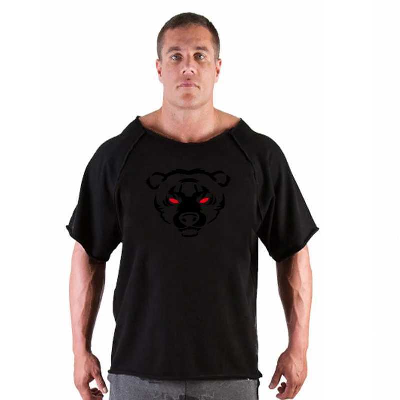 Mens Clothing Gym Fitness Clothes T-shirt Tops Breathable Vintage Graphic Shirts Oversized New Short Sleeve Top Cotton T-shirt Z250527