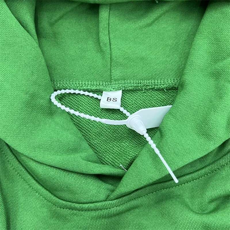 Green Pure Cotton Letter B Printed Fashionable Sportswear Loose Casual Men's Hooded Sweatshirt
