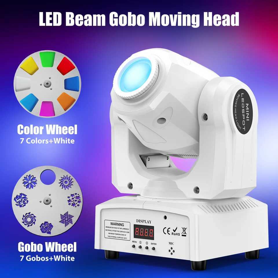 Yiflamefly White 150W LED Light Pattern Light Stage Effect Moving Head Light With Remote Control DMX For Wedding Concert Club KTV XJ250527