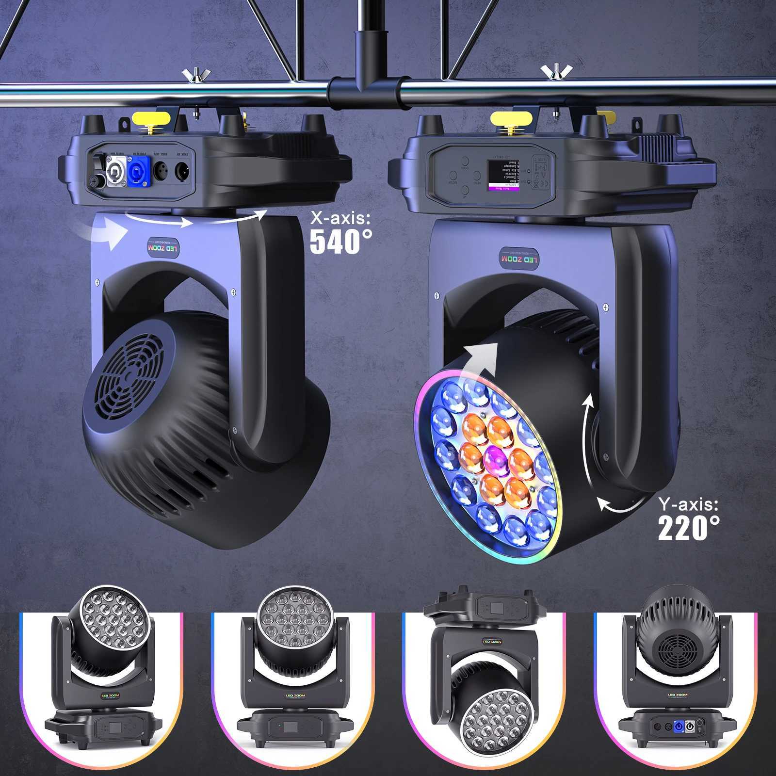 DayFlicker 19x20w Fokusanl Hareketli Kafa Ik LED RGBW 16/24 Kanal 4 1 Arada Sahne Iklar Disko Bar Noel Partisi Dn iin XJ250527