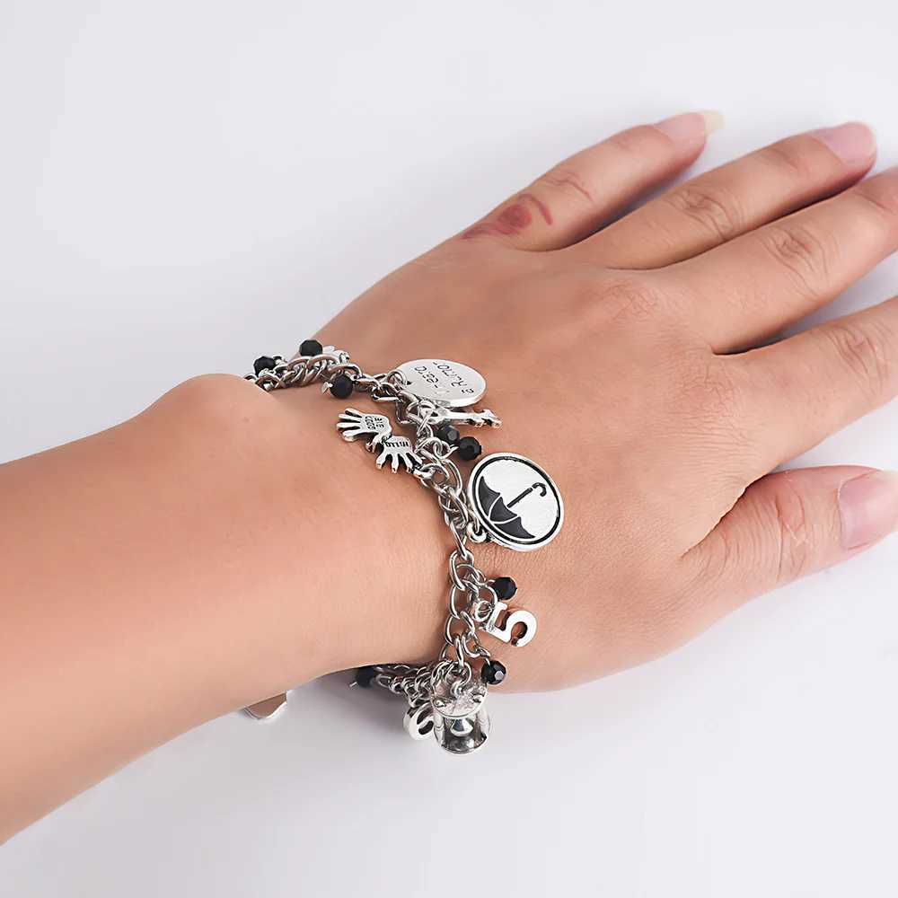 Harong Women Charm Bracelet Umbrella Academy Trendy Jewelry for Couple Friend Chain Bangles Number Umbrella Cute Ghost Pendant W250526