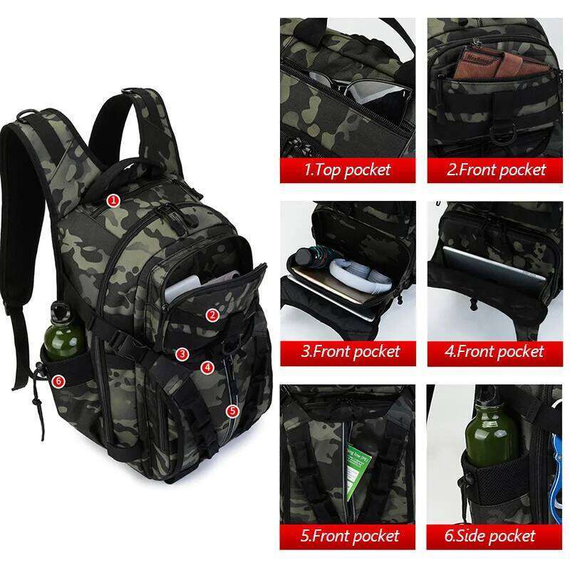 Fishing Lure Bag Camping Backpack Men Tactical Shoulder Bait Box Pack Outdoor Handbags Hiking Hunting Molle Sports Bags