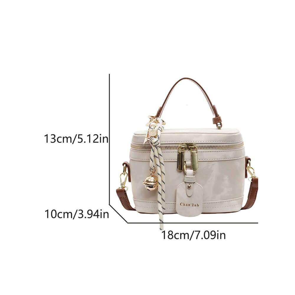 Retro trendy hand-held bucket fashionable casual shoulder bag, niche crossbody bag