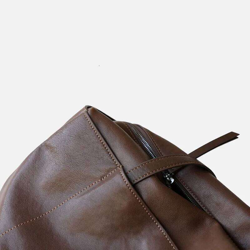 Head Layer Cowhide Travel Organizer Bag Women's Genuine Shoulder Vegetable Tanned Leather Retro Tote Bag For Women