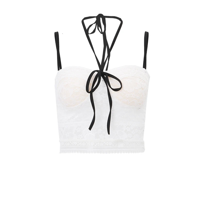 WhereMery Casual Off Shoulder Lace Mesh Slim Crop Tops Y2K Sexy Summer Women Fashion Sleeveless Solid Tank Top Street Party Vest 250523