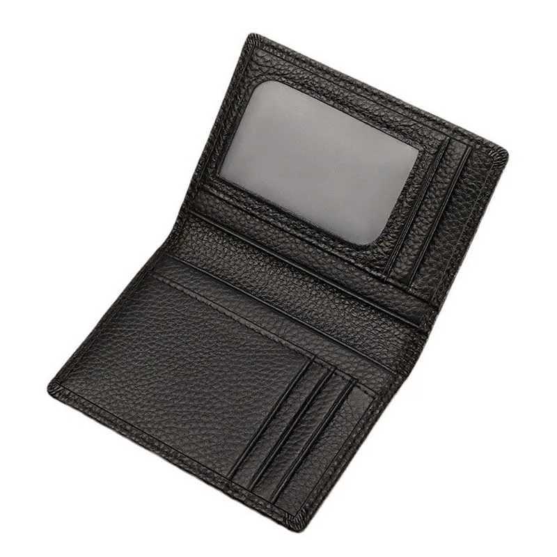 Bifold Business Card Holder Wallet ID Windows Documents Card Wallet for Men RFID Blocking Z250527