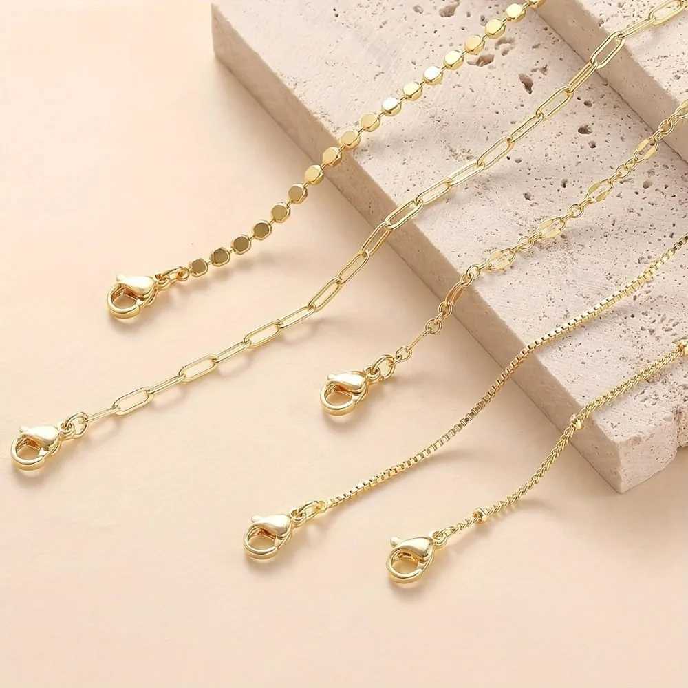 5Pcs/Set Boho Twist Chain Bracelets Set for Women Vintage Gold Silver Color Adjustable Cuban Link Bracelet Fashion Jewelry Gifts W250526