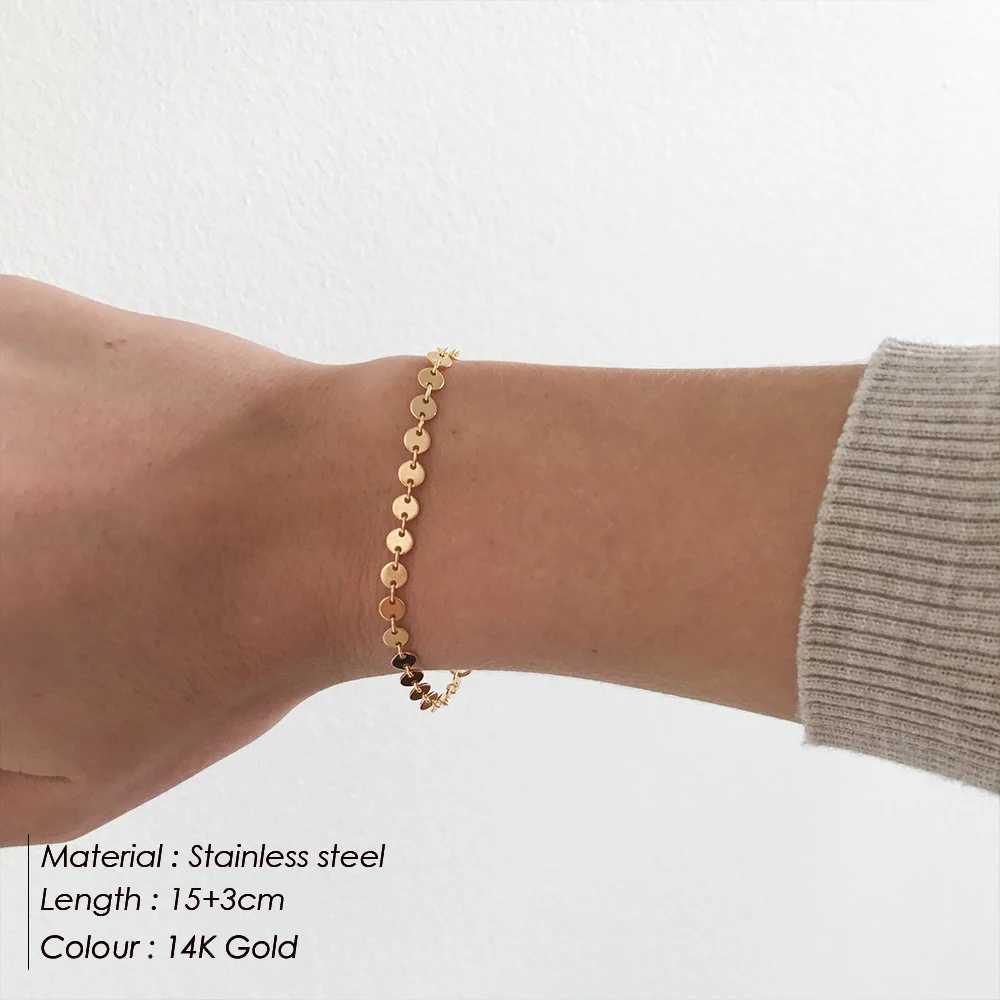 eManco Not Fade Adjustable Stainless Steel Bracelet Ankle Bracelets for Women Best Friend Dainty Bracelet Wholesale Jewelry W250526