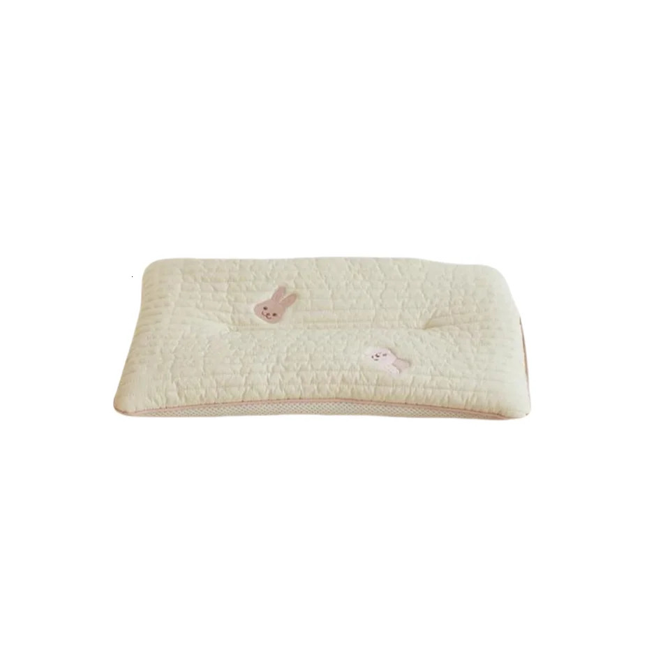 ins style baby embroidered bear quilted pillow kindergarten breathable sweatabsorbent pure cotton cute 250527