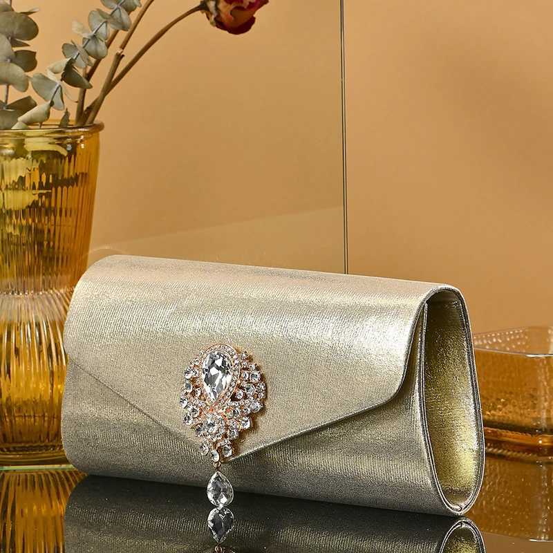 Fashion designer new chain shoulder bag armpit clutch bag women diamond handbag latest bridal evening bag for wedding party W250527