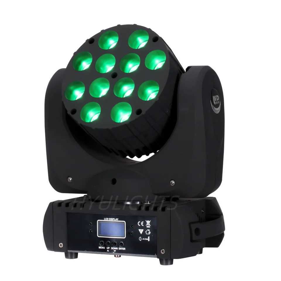 LED Beam Wash Moving Head Lights 12x12W RGBW 16.7 Million Colors 9/16 DMX Channels Disco Parties Show DJ StrobeXJ250527