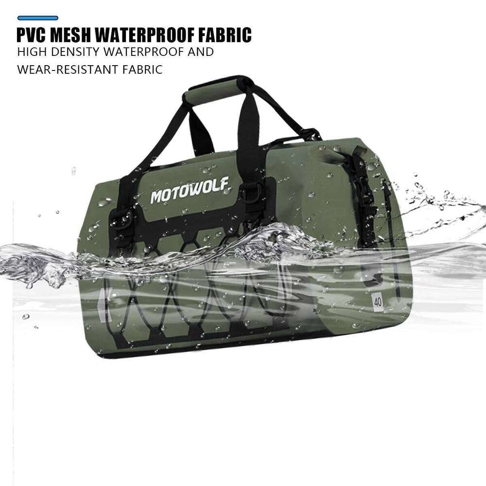 Waterproof Tail Travel Outdoor Dry Roll Pack 40/66/90L Lage Backpack Motorcycle Seat Bag