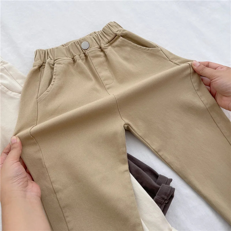 Spring Boys Casual Pants 28 Years Old Children Harem Summer Girls Loose Solid Color Sport Trousers Kids Fashion Clothes 250527