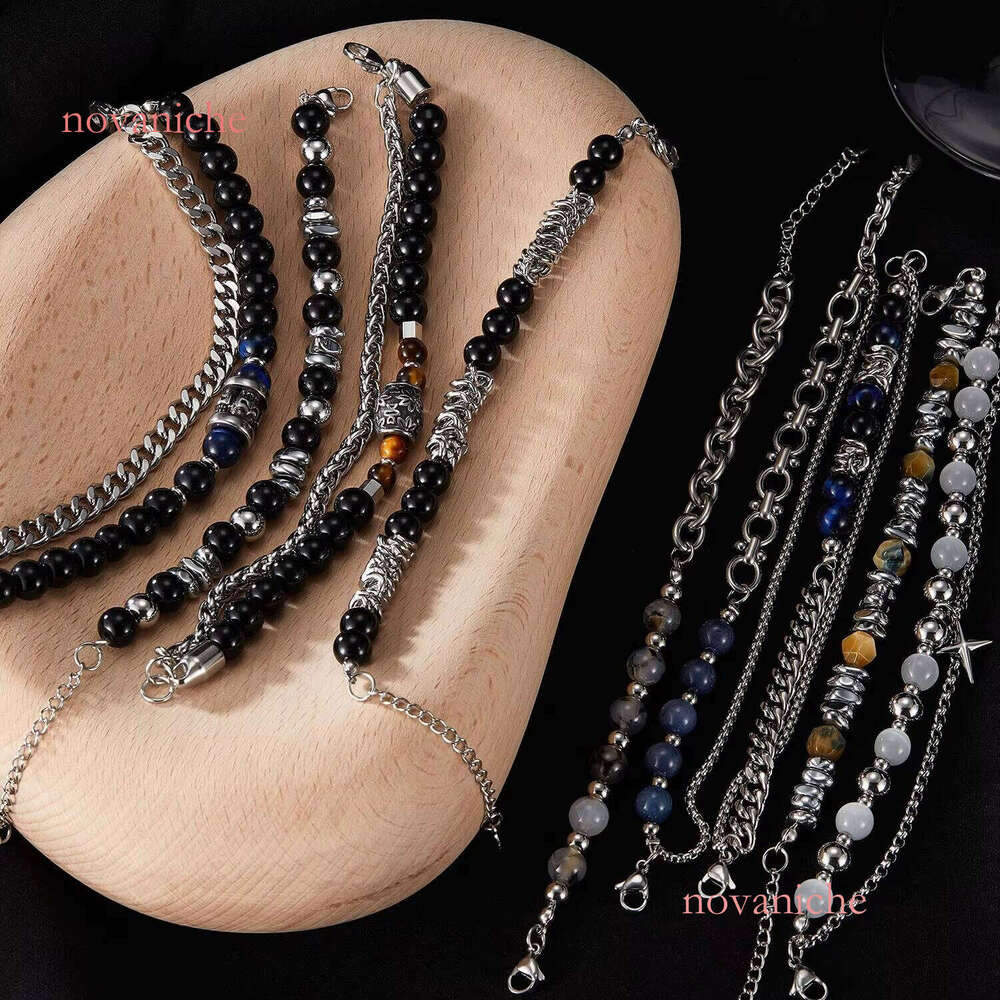 Stainless Steel Bracelet Men's Accessories Hip-Hop Fashion Style Beads Jewelry for Lover Gift Wholesale