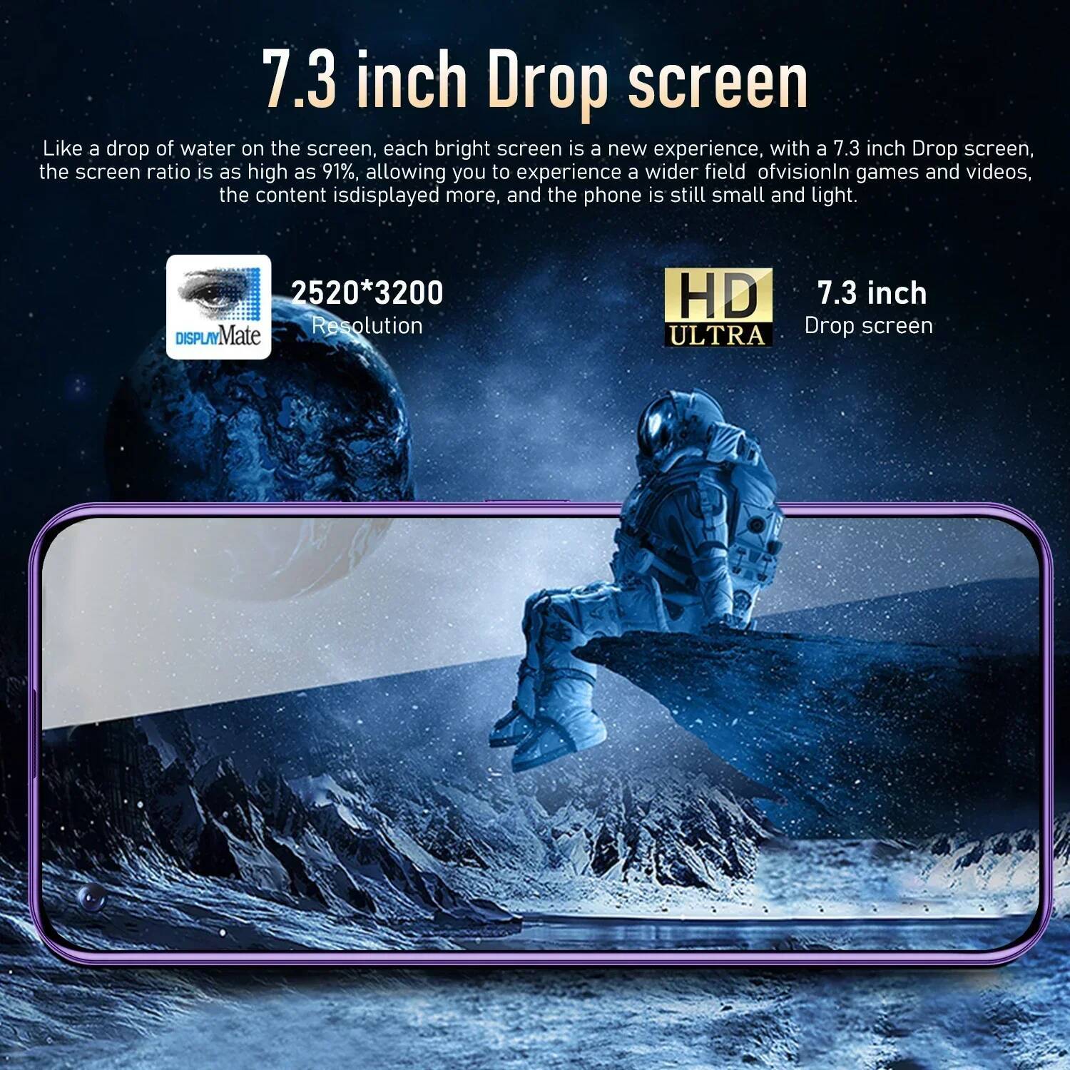 S25 Ultra Smartphone 7.3inch Front 72 million Pixels 108million HD rear camera Android14 Face Unlocked mobilephone