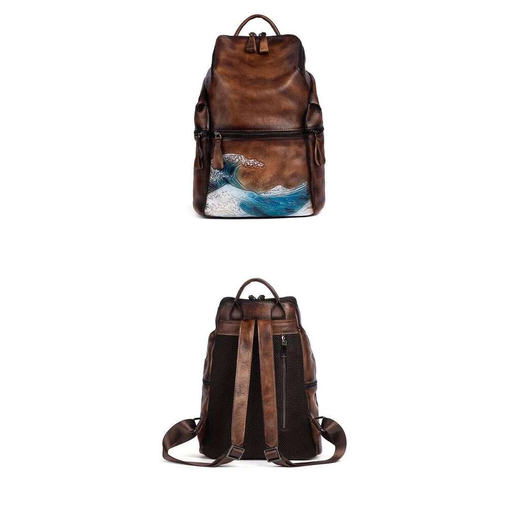 Genuine Real Soft Leather Women Backpack Big Capacity Outdoor Travel Bags Winter Handmade Natural Cowhide Backpacks Female