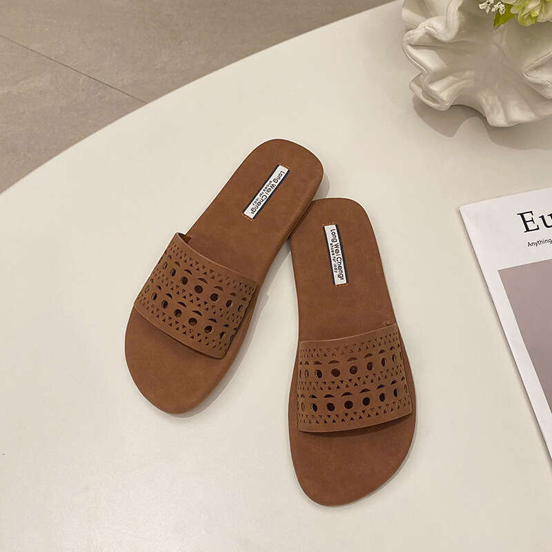 2025 Spring Summer Women's Hollow Casual Slippers Platform Open Toe Sandals Comfortable Fashion Versatile New Shoes