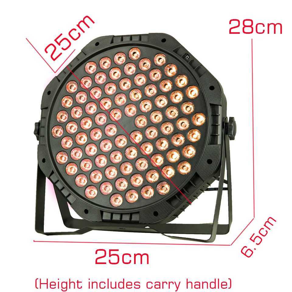 New 80W 84LED par lighting LED Party Flat Strobe Dmx512 Sound Controller RGB 3In1 Colors Lamps for KTV Dj Disco Wedding Xmas XJ250527