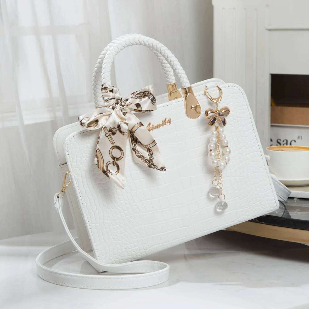 Scarves Women's Handbags PU Leather Crocodile Wild For Women 2024 Casual Tote Ladies Bolsos Messenger Bags
