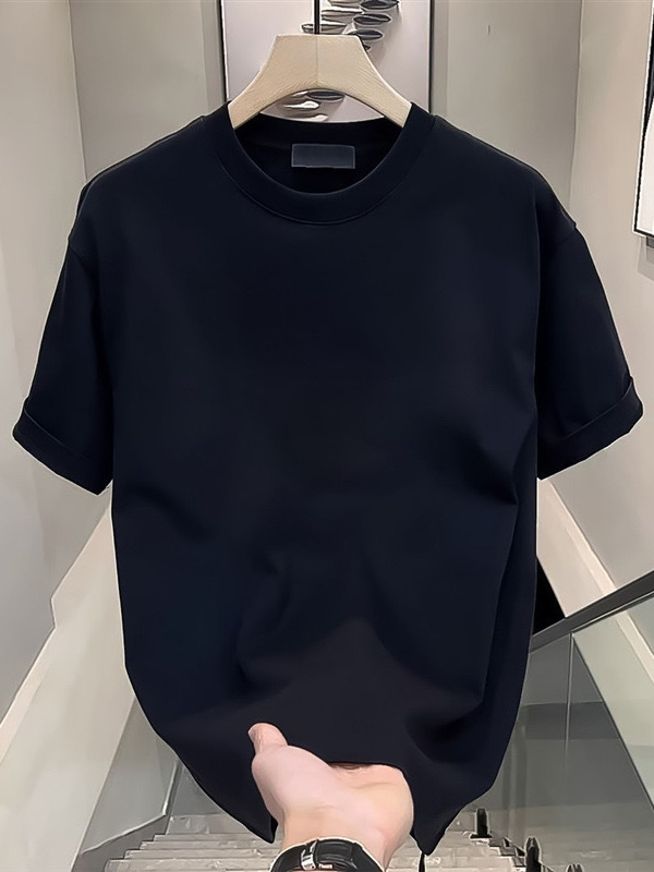 Hot Free shipping designer t-shirt for mens t-shirt black white New Summer Loose Trendy Brand Heavy Duty T-shirt