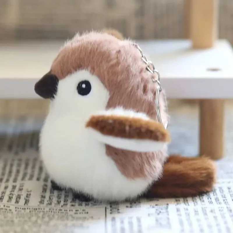 Creative Birds Doll Series Plush Keychain For Bag Pendant Cute Penguin Keyrings For Car Keys Accessories Kawaii Parrot Pendant W250526