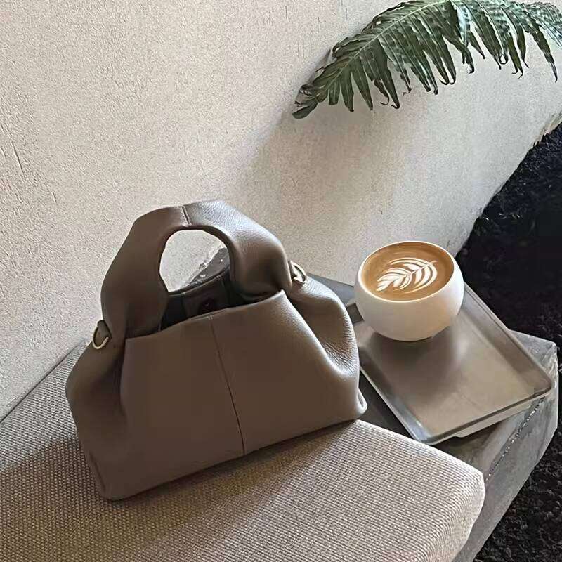 Niche Design Handbag New Single Shoulder Crossbody Dumpling High end Handheld Cloud Lunch Box Bag for Women