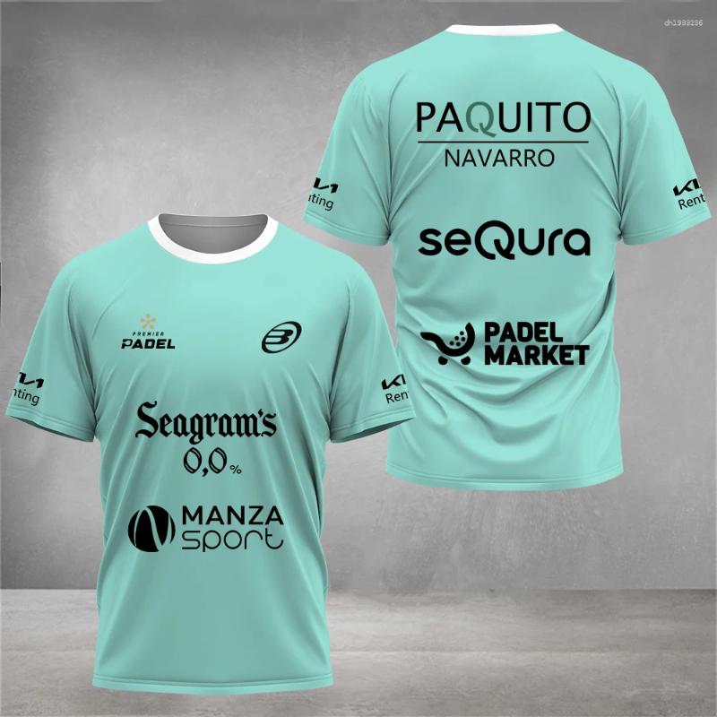 Men's T Shirts Summer Sports Short Sleeve Breathable Padel Top T-shirt Cool Sweat Absorption
