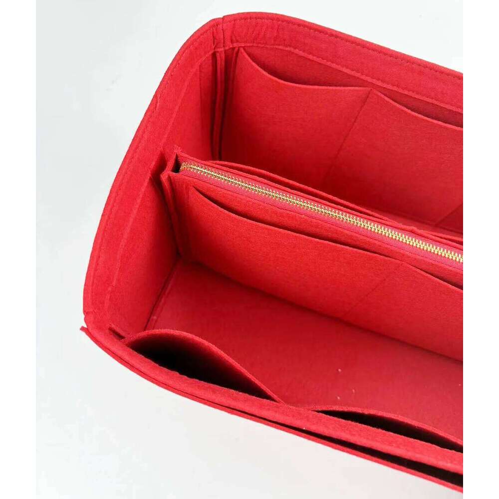 Fits Keepall 45 50 55 60 Insert Organizer Purse Handbag Bag in Bag-3MM Premium Felt(Handmade/20 Colors)w/Detachable Zip Pocket