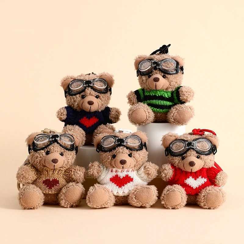 New Cartoon Plush Teddy Bear Doll Backpack Pendant Car Keychain MenS And WomenS High-End Cute Backpack Doll Hanging Chain Gift W250526