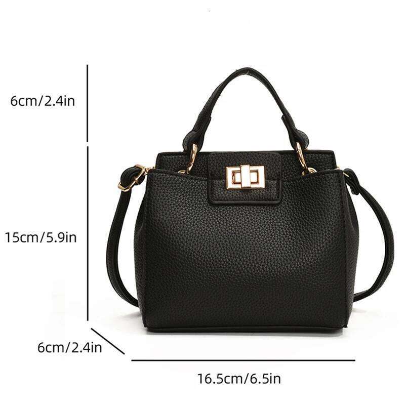 2025 New Fashionable Small Square Solid Color Shoulder Texture Handbag Crossover Women's Bag