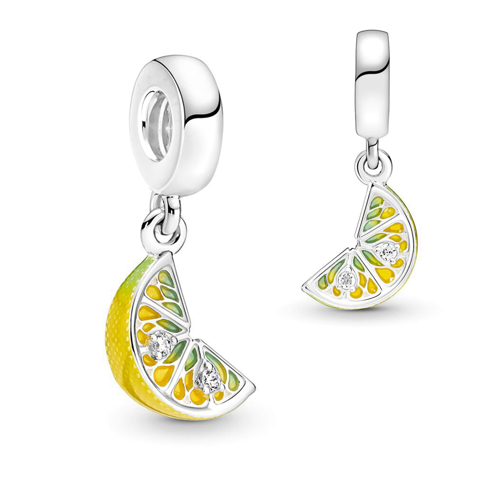 FewDook Silver Plated Fruit Series Avocado Cherry Charm Pendant For Original DIY Bracelet Strawberry Beads Gift Women Fine Jewelry 2025 HOT SALE