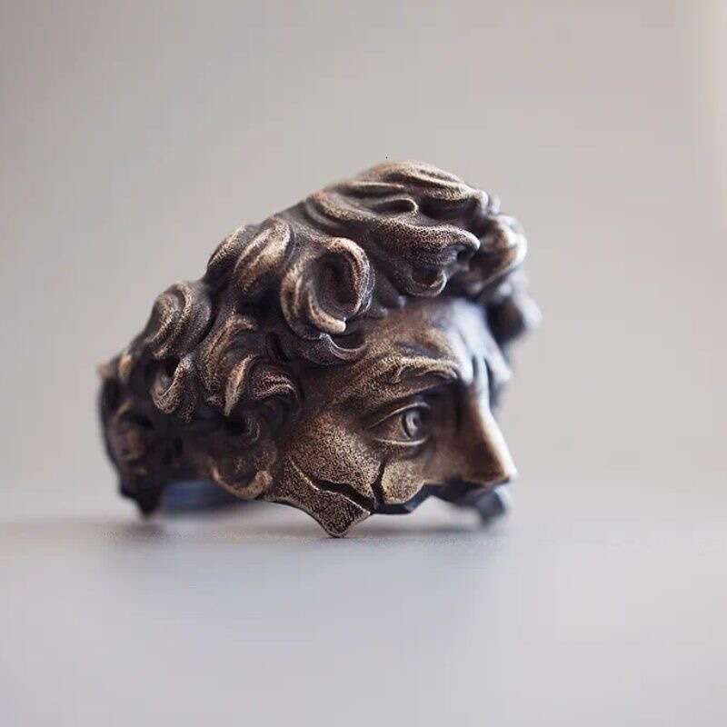 Renaissance David Open Artistic Niche Trendy Versatile High-end Sense Index Finger Ring Accessory for Men