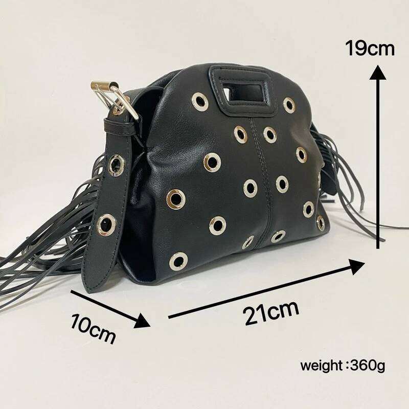 New Fashion Women Handbag Large-capacity Black PU Retro Single-shoulder Luxurious Design Casual Ladies Crossbody Bag