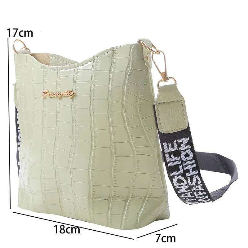 Messenger Bags Crocodile Pu Leather Female Crossbody Shoulder Hand Bags For Women 2022 High Quality Ladies Handbags