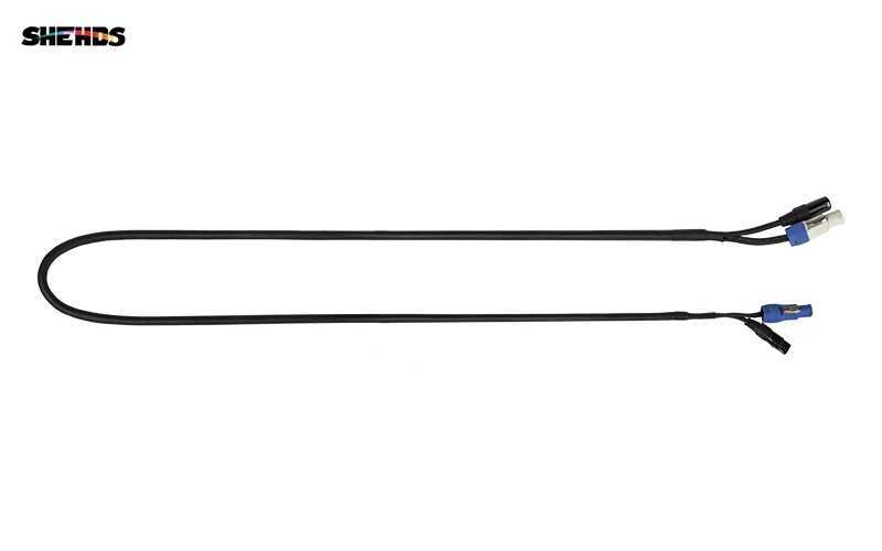 3 Meters/ 2 Meters Length Combination Powercon Plug DMX Cable Power Line Lighting Accessories For Stage Wedding DJ Disco SHEHDS XJ250527
