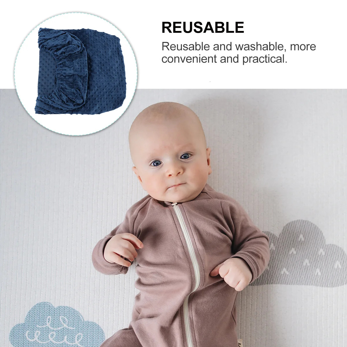 Portable Baby Changing Pad Reusable Breathable Cotton Cloth Nappy Cover Diaper Mat Polyester Material Bedding Sets Shower Gift 250517z