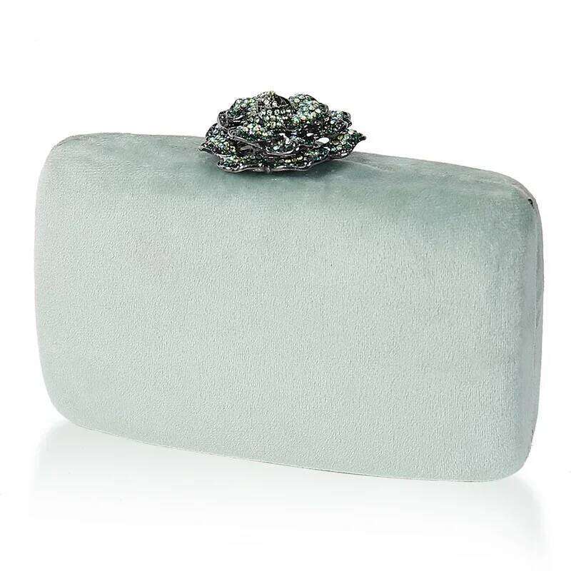 Bright Color Evening Bags Fashion Formal Party Ladies Flannel Clutch Crossbody Chain Yellow Veet Bag Elegant Purse