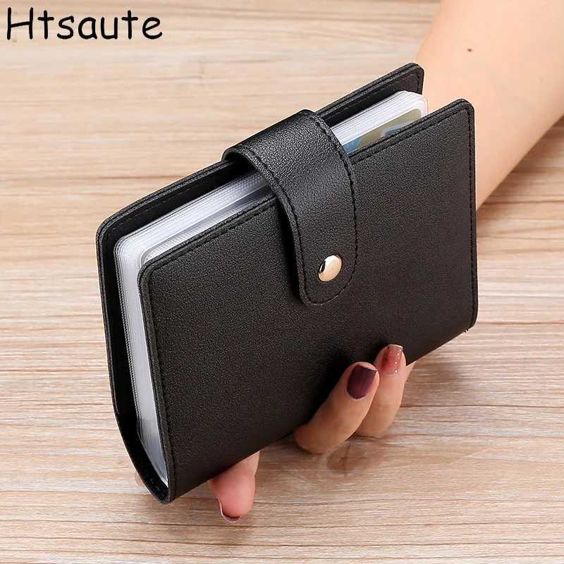 64 Slots Leather Large Capacity Womens Mens ID Case Holder Wallet Organizer Gift Business Card ID Holder Wallet Z250527