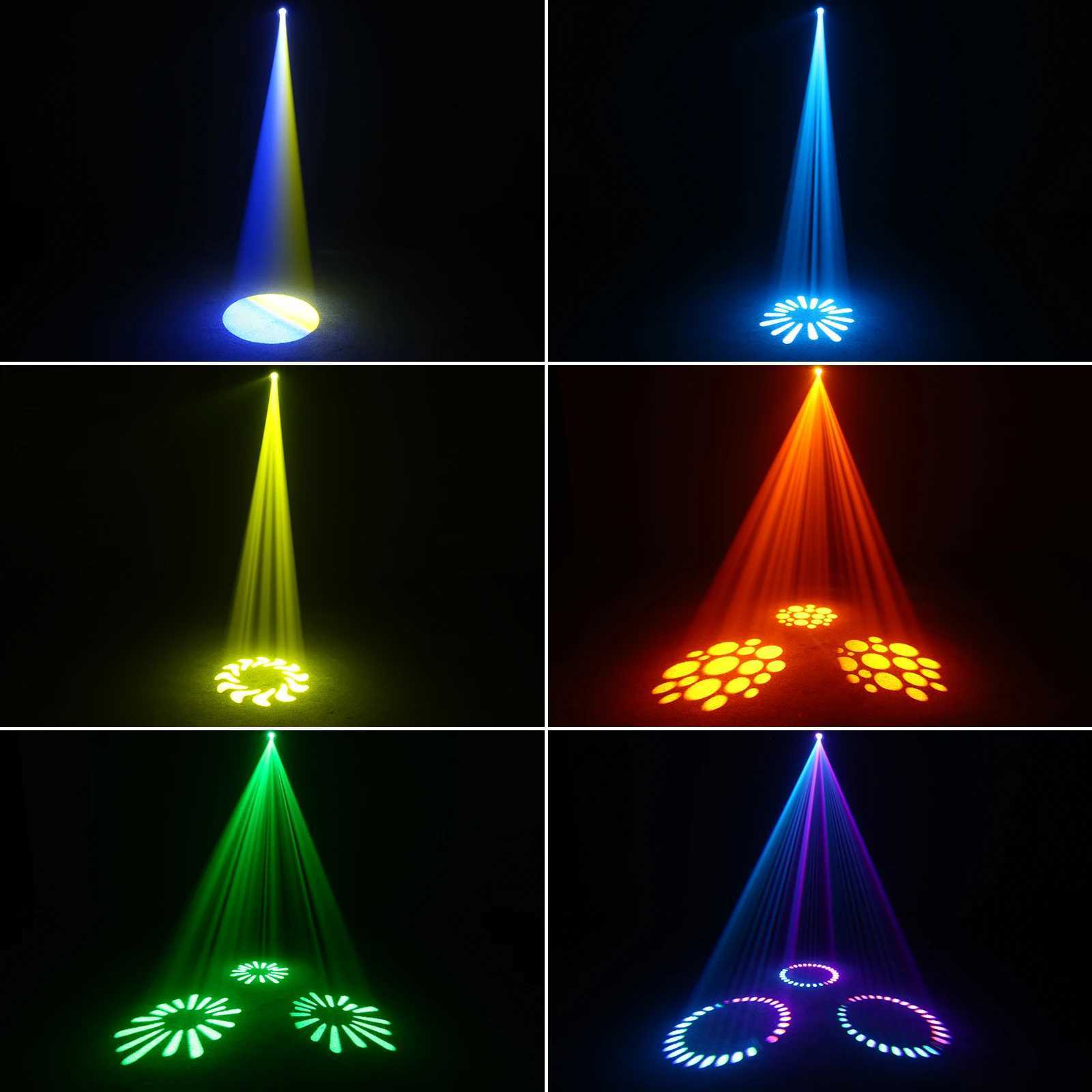 Fieryzeal 120W Gobo Moving Head Light Stage Light RGBW DMX LED for KTV DJ Light Beam Disco Show Party Spotlight XJ250527