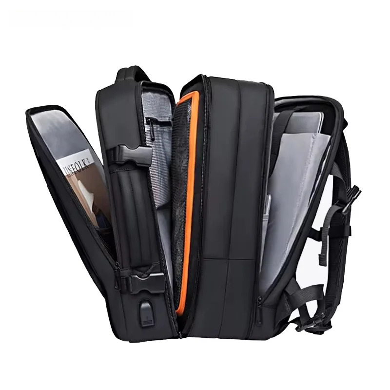 Expandable Men's Waterproof 17.3 in Laptop Backpack Man Large Capacity Hiking Travel Bag Male Backpacks for Men