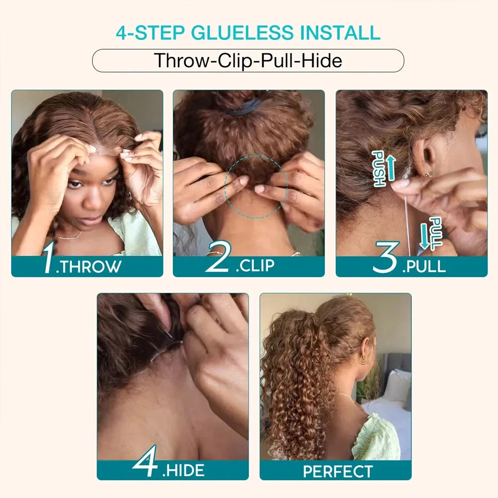 Invisible Strap 360 Full Lace Front Wig Honey Blonde Highlight Deep Curly 360 HD Frontal Wig Deep Wave Glueless Wig Human Hair