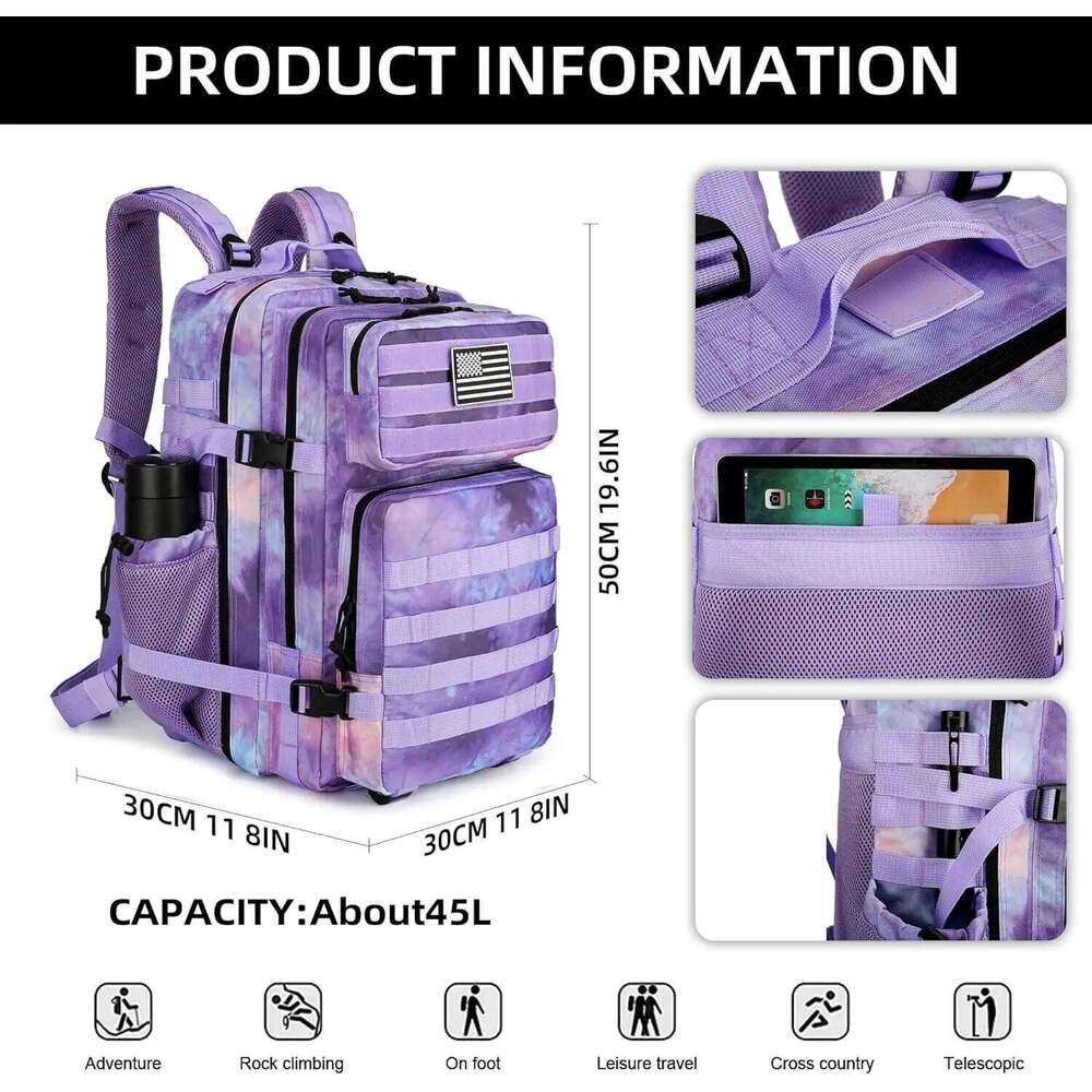 Tactical P Bag L Hiking Assault Backpack Outdoor Days Travel Waterproof Climbing Rucksack Camping Hunting Mochila