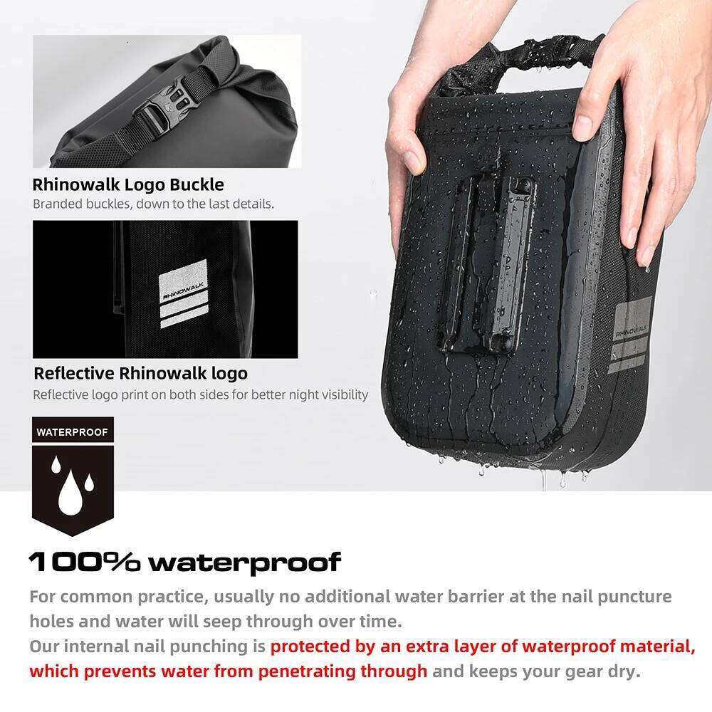 Rhinowalk Bike Front Fork Quick Release 4L-6L Pack For MTB Road Bicycle Scooter Cycling Shoulder Storage Bag