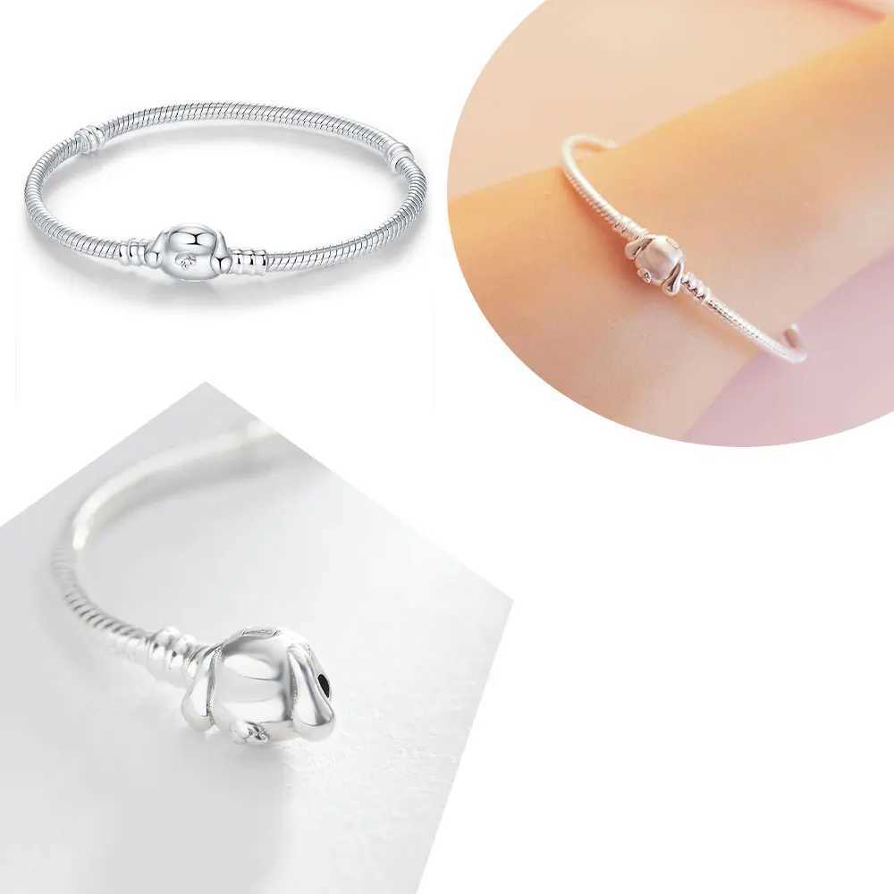 2025 Original 925 Silver Classic 3mm Snake Bone Chain Fit Charm DIY Elegant Star Rose Bracelet Fashion Mothers Day Gift Love W250526