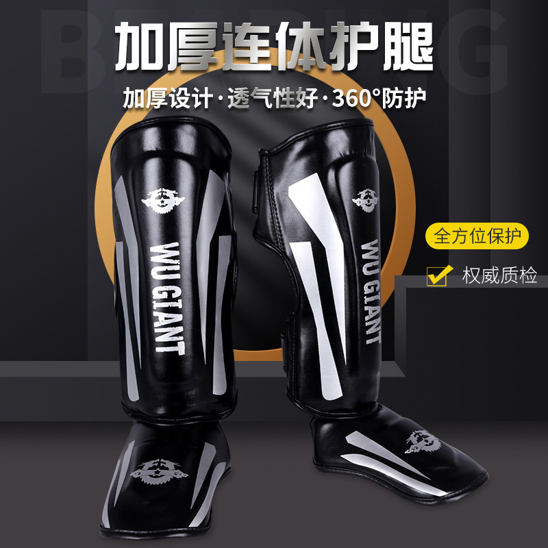 1 Pair Lekaro Adult Professional Boxing Fighting Shin Guards Muay Thai Mma Shin Guards Taekwondo Free Fighting Leg Protection 240906