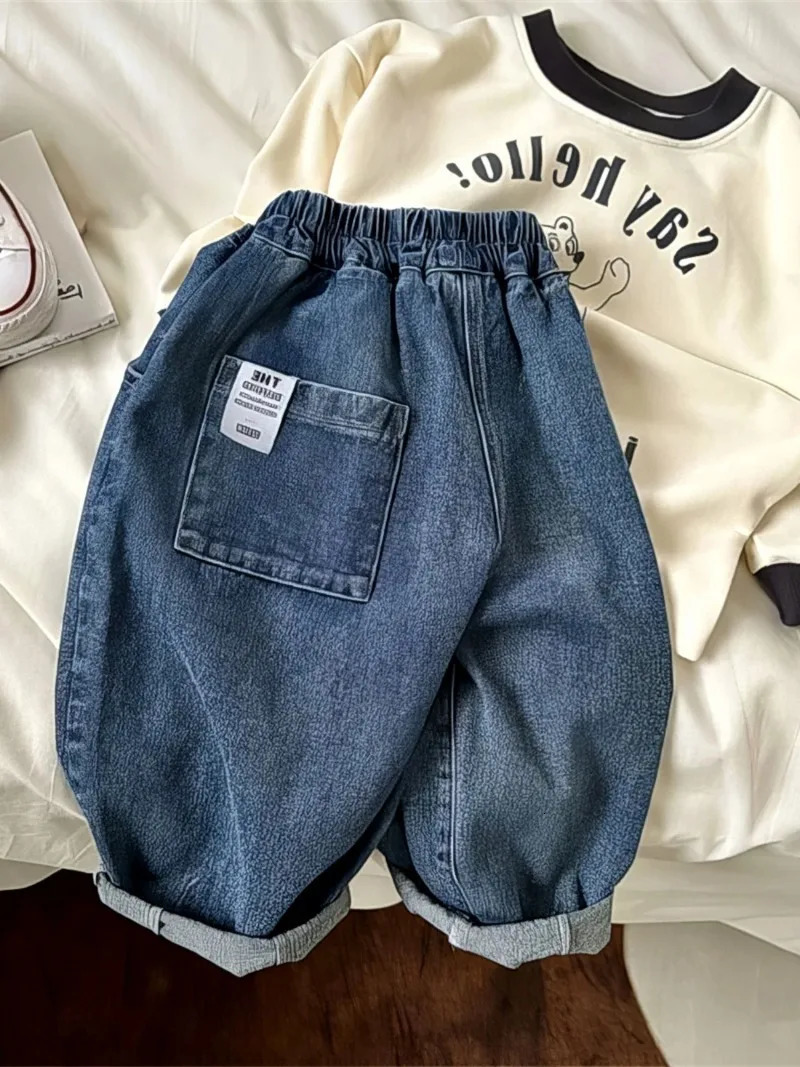 Boys Girls Toddlers Loose Pants Fashion Summer Baby and Foreign Denim Arrival 250527