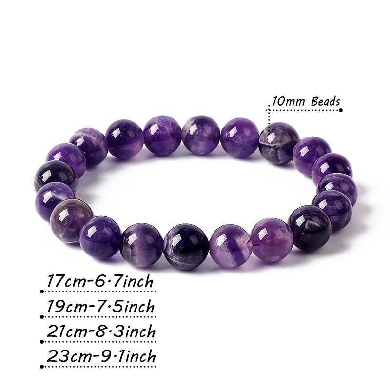 5A Original Amethyst Bracelets for Women Reiki Natural Stone Dream Amethyst Bracelets Purple Crystal Beads Health Care Jewelry W250526