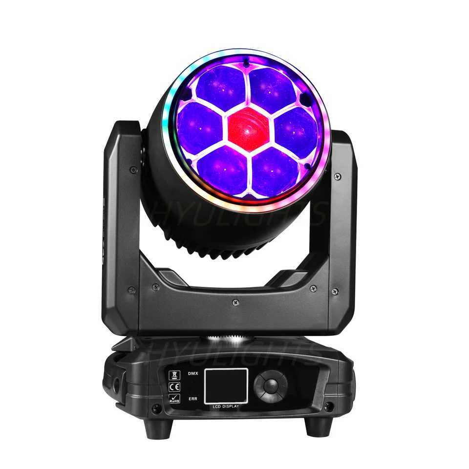 7x40W RGBW 4in1 LED Spotlight Wash/Beam /Zoom Professional DJ/Bar Lighting Big Bee Eye Moving Head disco strobe stage lights XJ250527
